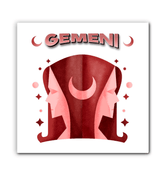 Gemini Wrapped Canvas 20x20 | Zodiac Series 2 - Beyond T-shirts